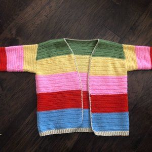 Rainbow Oversized Cardigan Sweater